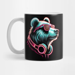 Bear With Sunglasses And Headphones Mug